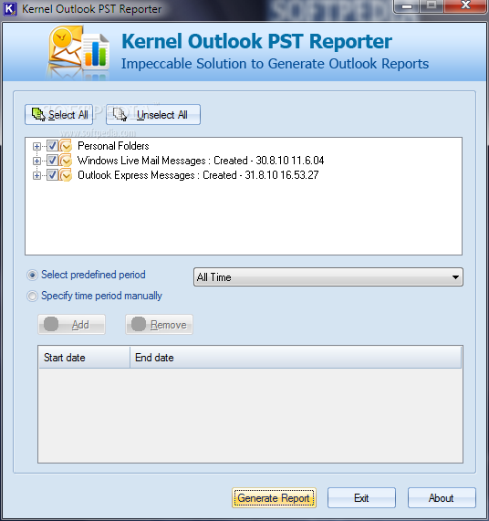 Kernel Outlook PST Reporter