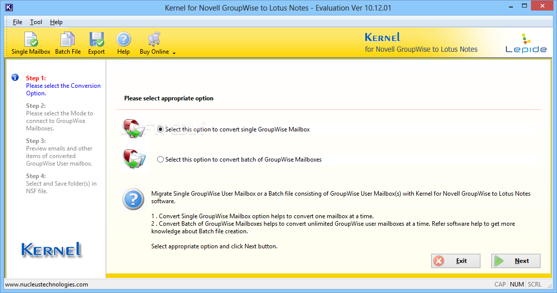 Kernel for Novell GroupWise to Lotus Notes