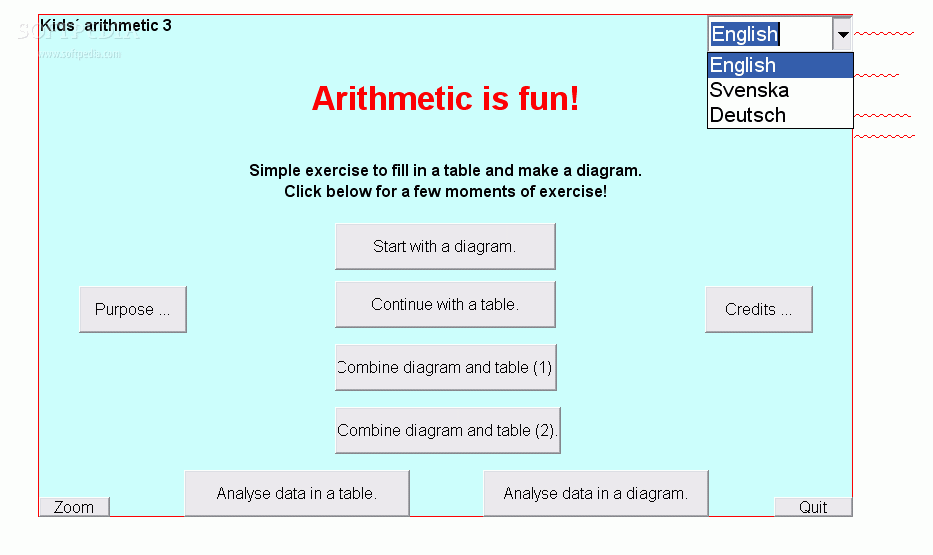 Kids? arithmetic diagrams and tables