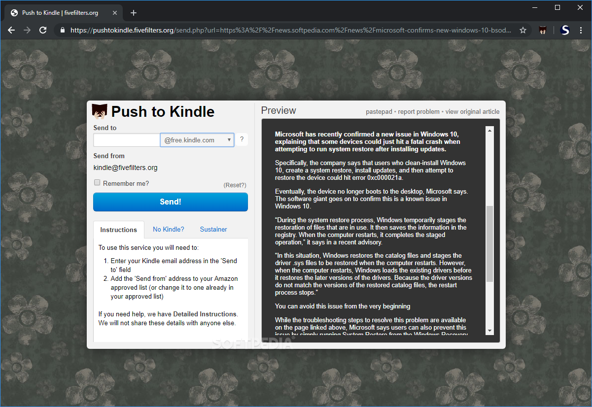 Push to Kindle for Chrome