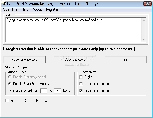 Lalim Excel Password Recovery