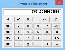 Lazarus Calculator