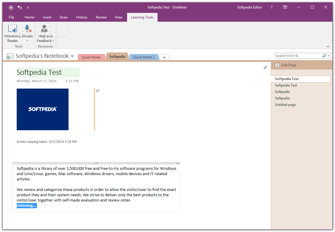 Learning Tools for OneNote
