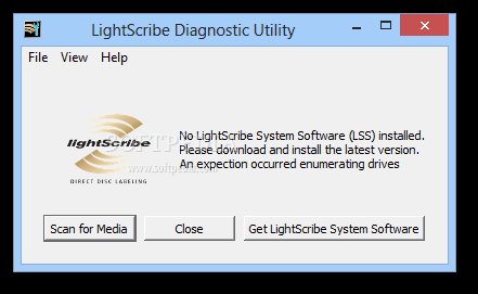 LightScribe Diagnostics Utility