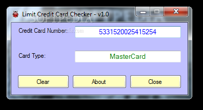 Limit Credit Card Checker