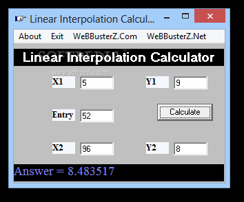 Linear Interpolation Calculator