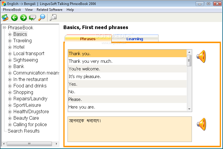 LingvoSoft Learning Voice PhraseBook 2006 English - Bengali