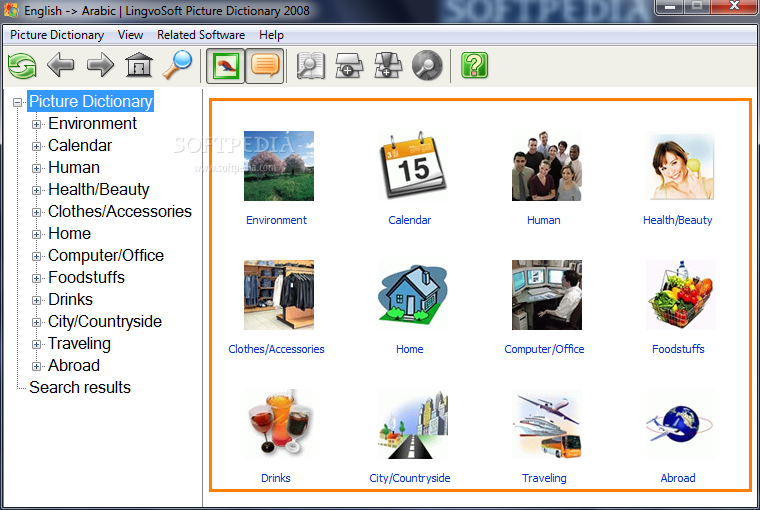 LingvoSoft Picture Dictionary 2008 English - Arabic