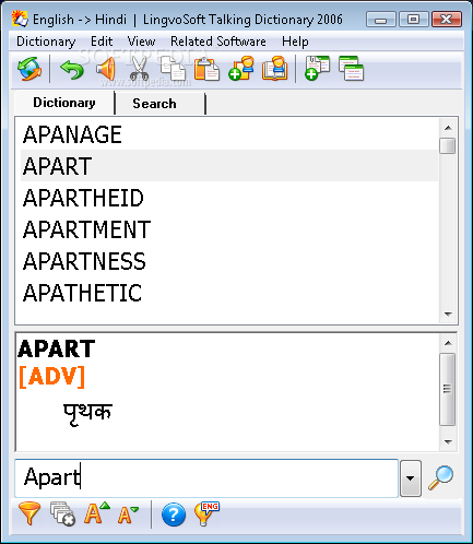 LingvoSoft Talking Dictionary 2006 English - Hindi