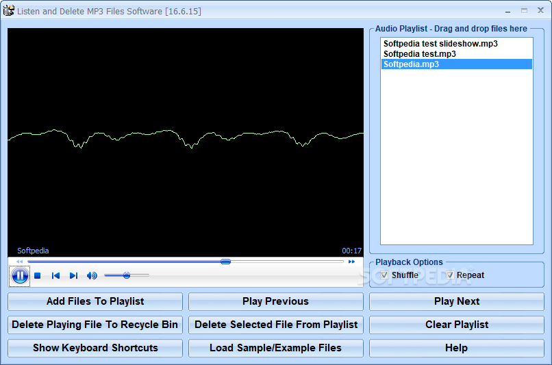 Listen and Delete MP3 Files Software