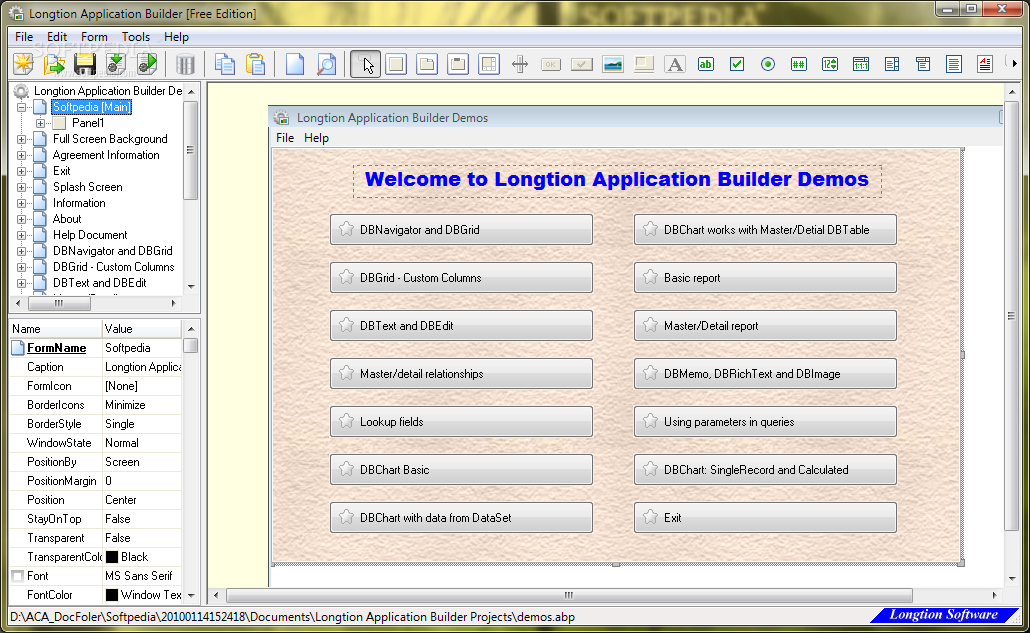 Longtion Application Builder Free Edition