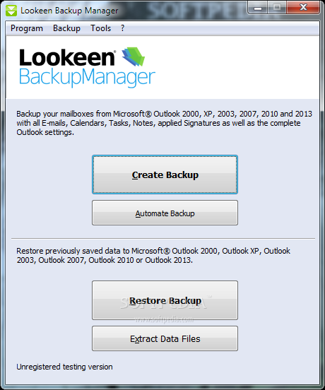 Lookeen Backup Manager
