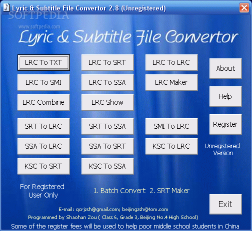 Lyric and Subtitle File Convertor