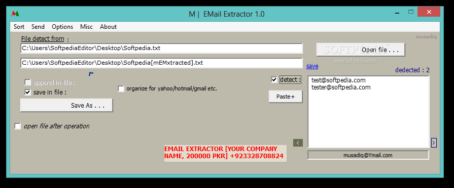 M EMail Extractor