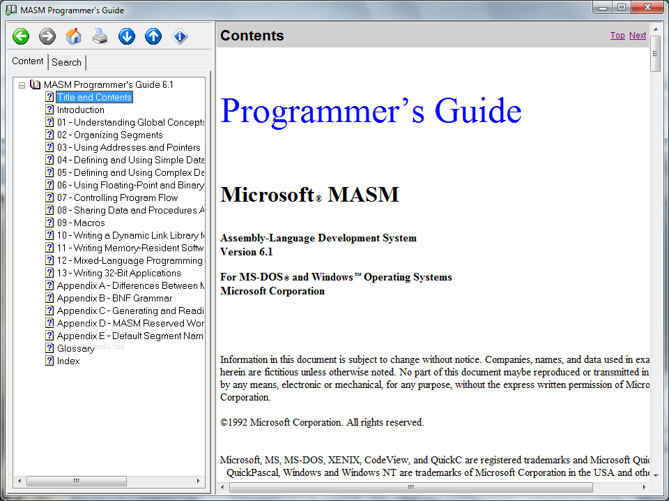 MASM Programmer's Guide
