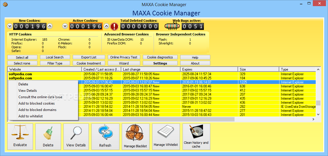 MAXA Cookie Manager