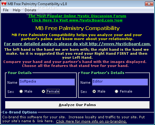 MB Free Palmistry Compatibility