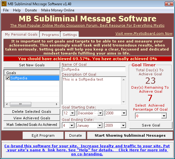 MB Free Subliminal Message Software