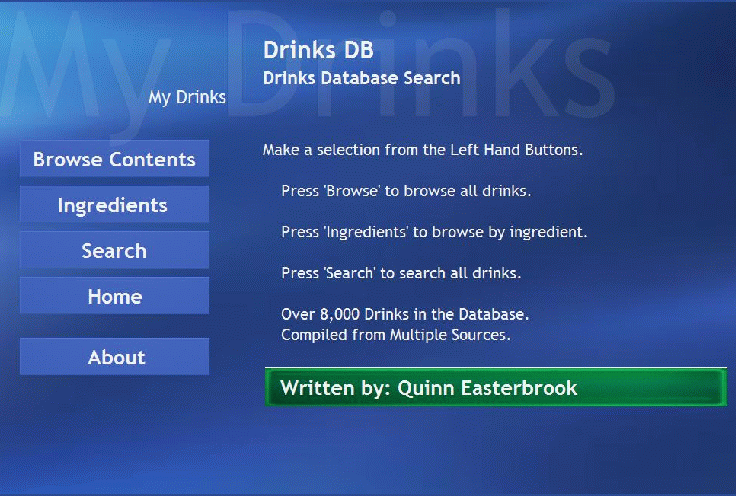 MCE Drinks Database