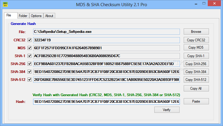 MD5 & SHA Checksum Utility Pro