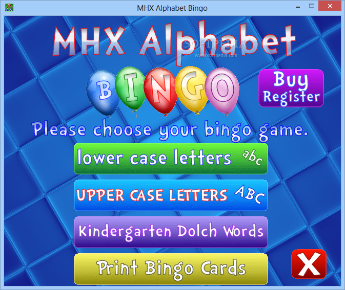 MHX Alphabet Bingo