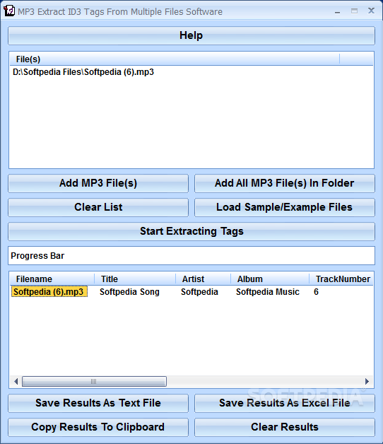 MP3 Extract ID3 Tags From Multiple Files Software