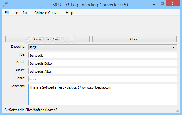 MP3 ID3 Tag Encoding Converter