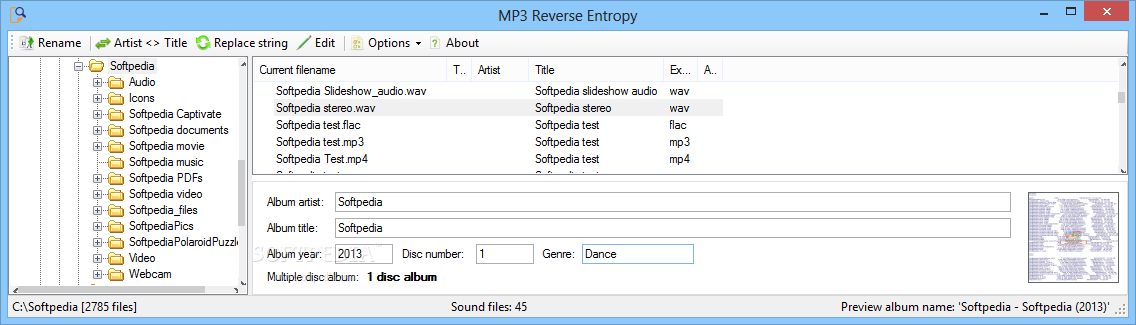 MP3 Reverse Entropy