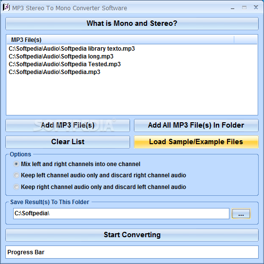 MP3 Stereo To Mono Converter Software
