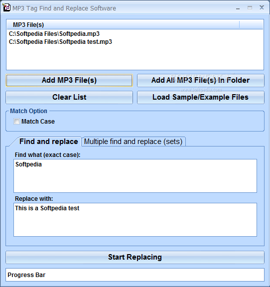 MP3 Tag Find and Replace Software