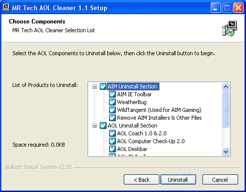MR Tech AOL Cleaner