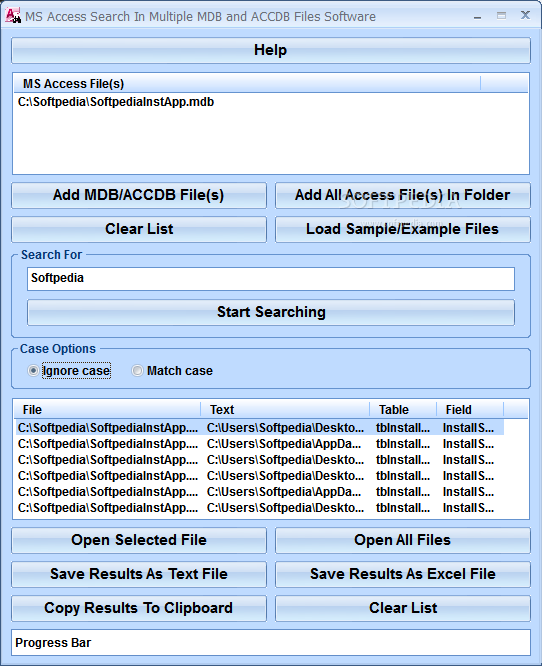 MS Access Search In Multiple MDB and ACCDB Files Software