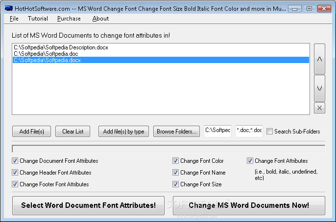 MS Word Change Font Change Font Size Bold Italic and more in Multiple Documents