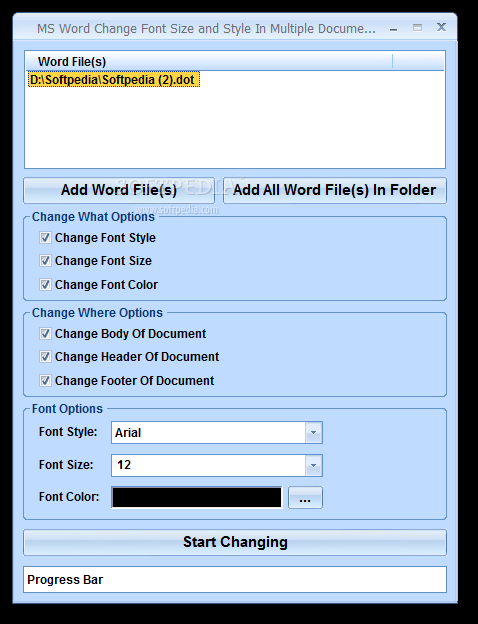 MS Word Change Font Size and Style In Multiple Documents Software