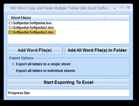 MS Word Copy and Paste Multiple Tables Into Excel Software