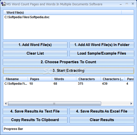 MS Word Count Pages and Words In Multiple Documents Software