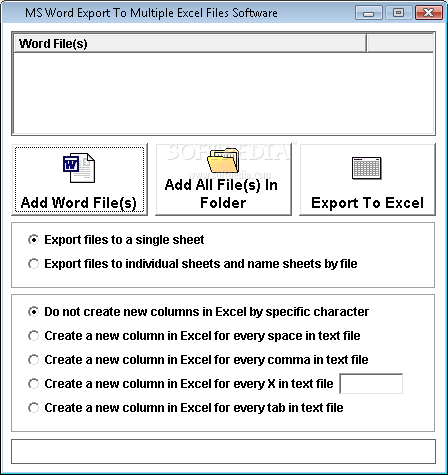 MS Word Export To Multiple Excel Files Software