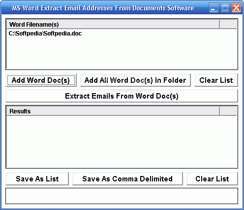 MS Word Extract Email Addresses From Documents Software