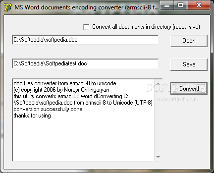 MS Word documents encoding converter