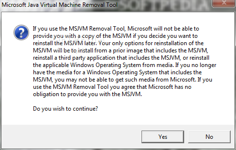 MSJVM Removal Tool