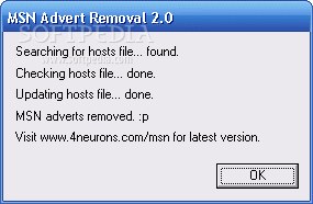 MSN Advert Removal