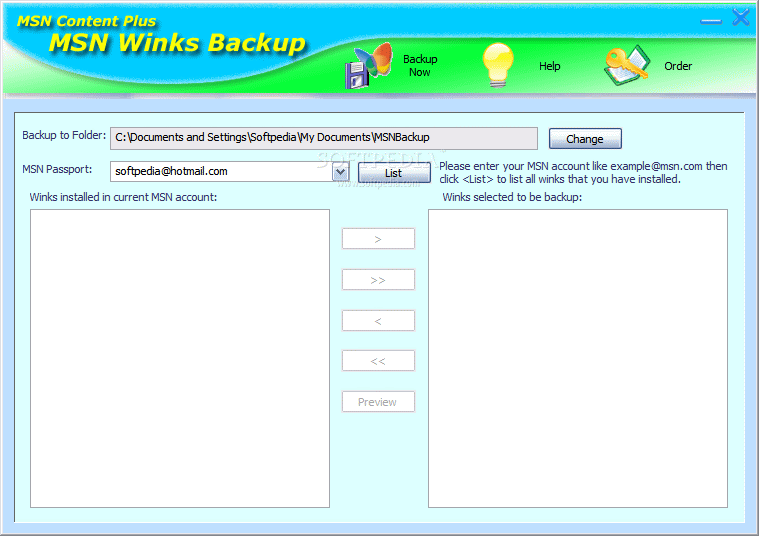 MSN Winks Backup