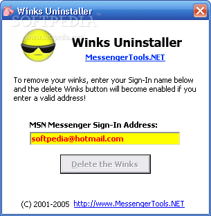 MSN Winks Uninstaller