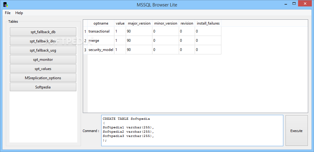 MSSQL Browser Lite