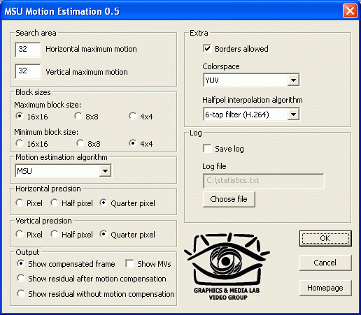 VirtualDub MSU Motion Estimation Filter