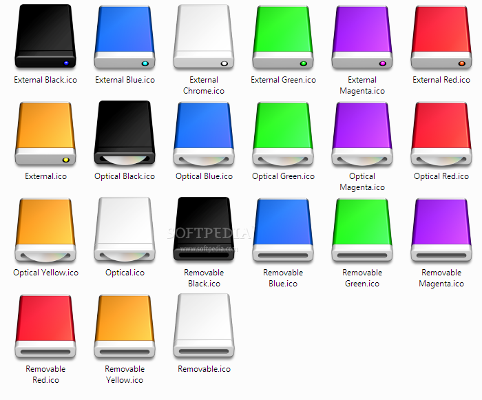 Mac Style Disc Drive Icons
