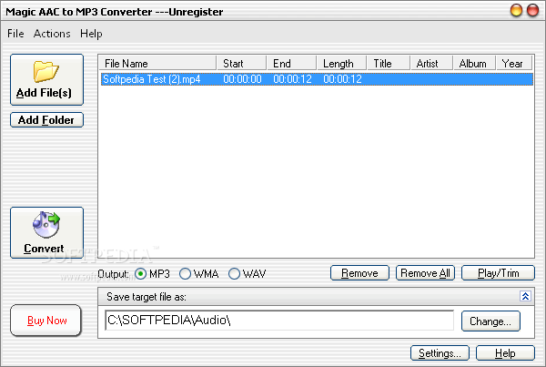 Magic AAC to MP3 Converter