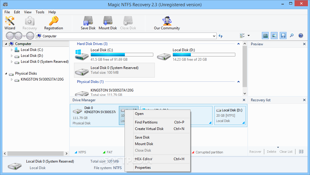 Magic NTFS Recovery Portable