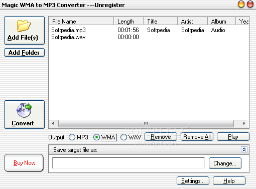 Magic WMA to MP3 Converter