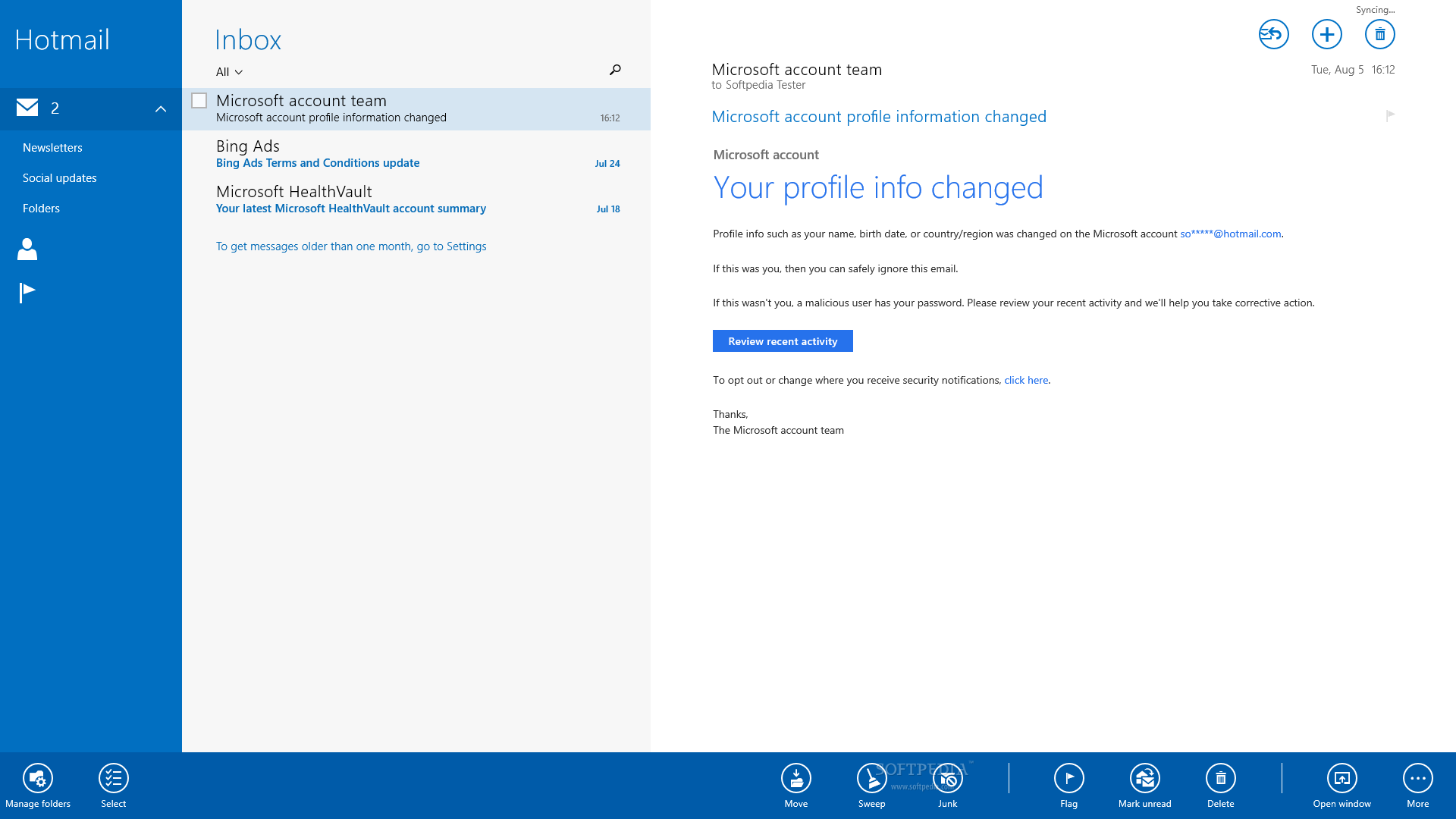 Mail, Calendar and People for Windows 8.1